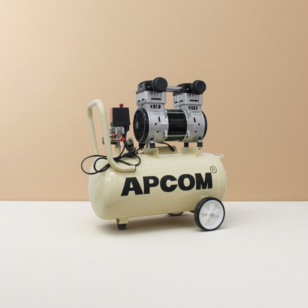 Beige air compressor, household silent oil-free small air pump Specification image