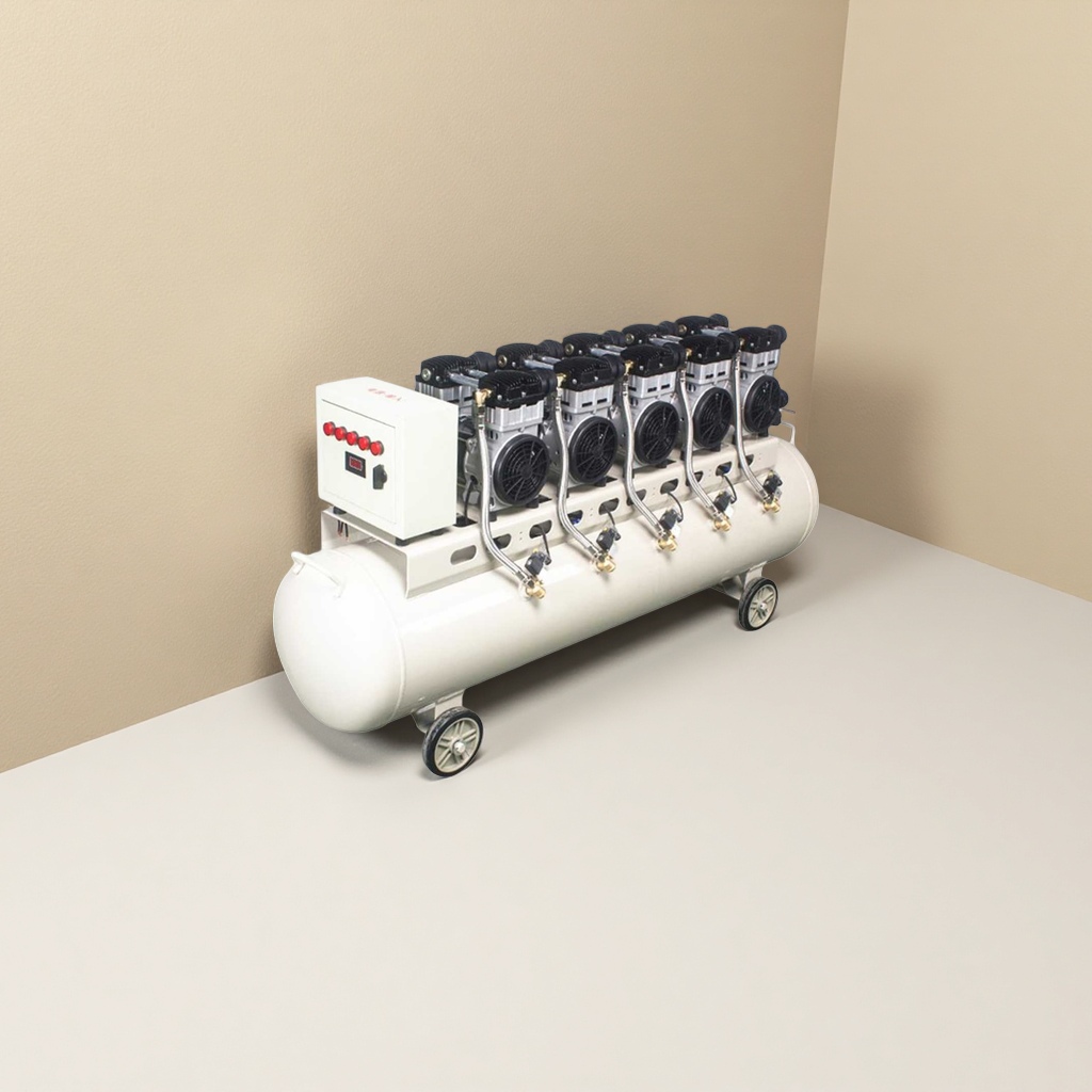 White air compressor, household silent oil-free small 220V industrial grade air pump Specification image