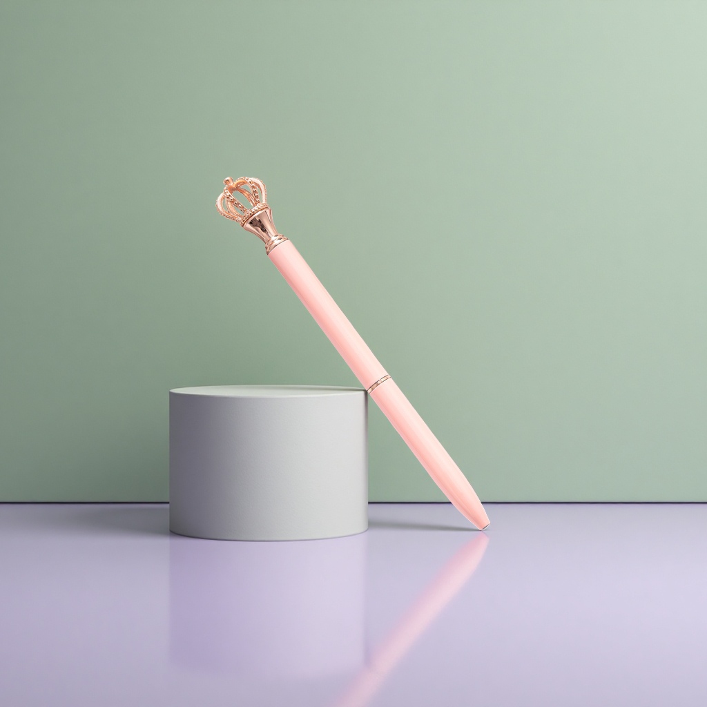 The pink crown creative signature pen for student office writing is smooth and quick to dry Application Scenario