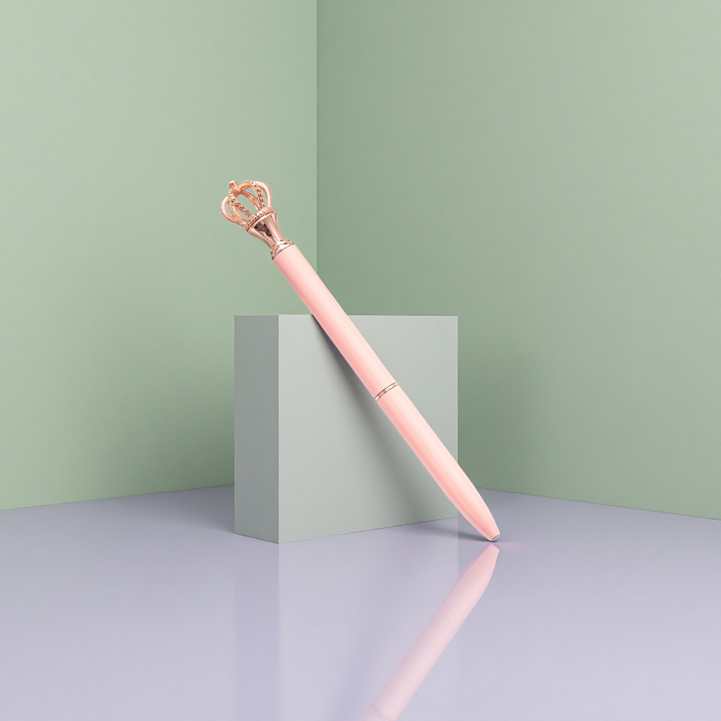 The pink crown creative signature pen for student office writing is smooth and quick to dry details Picture