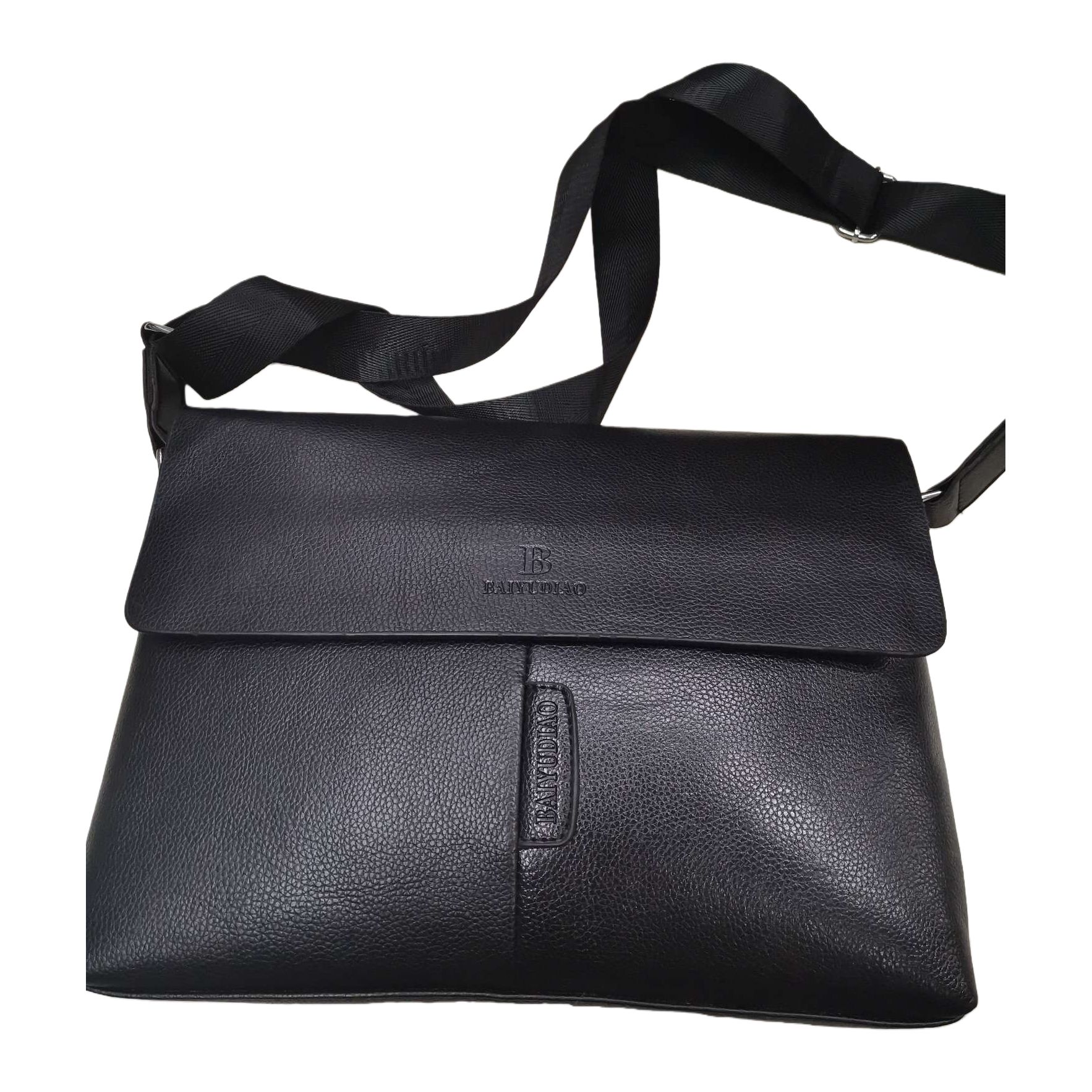 Black leather crossbody bag, a versatile, fashionable and lightweight single-shoulder bag for women's daily commuting Item Picture