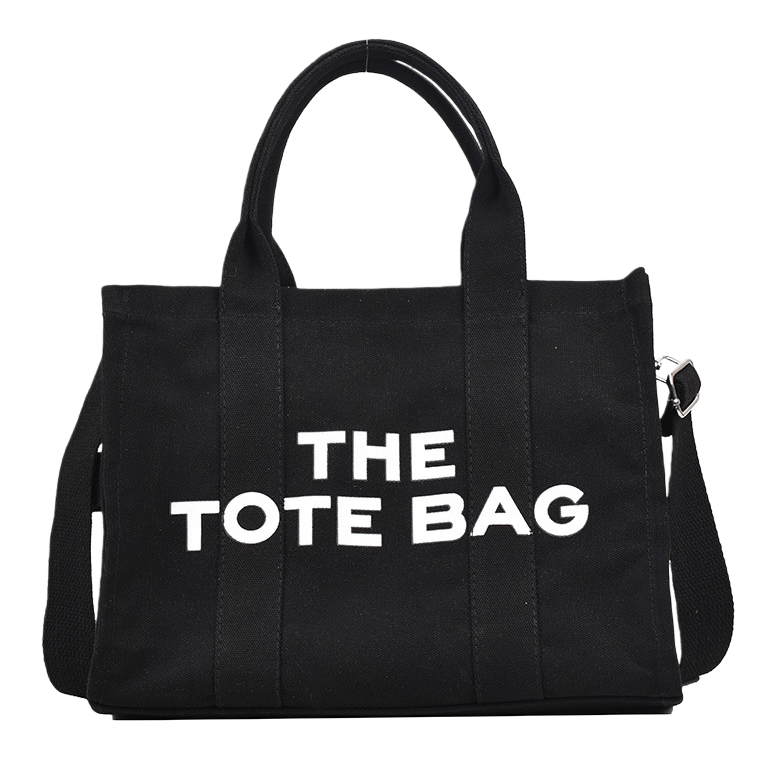 This black tote bag features a large capacity for commuting, a shoulder bag, and is fashionable, simple and versatile for women Item Picture
