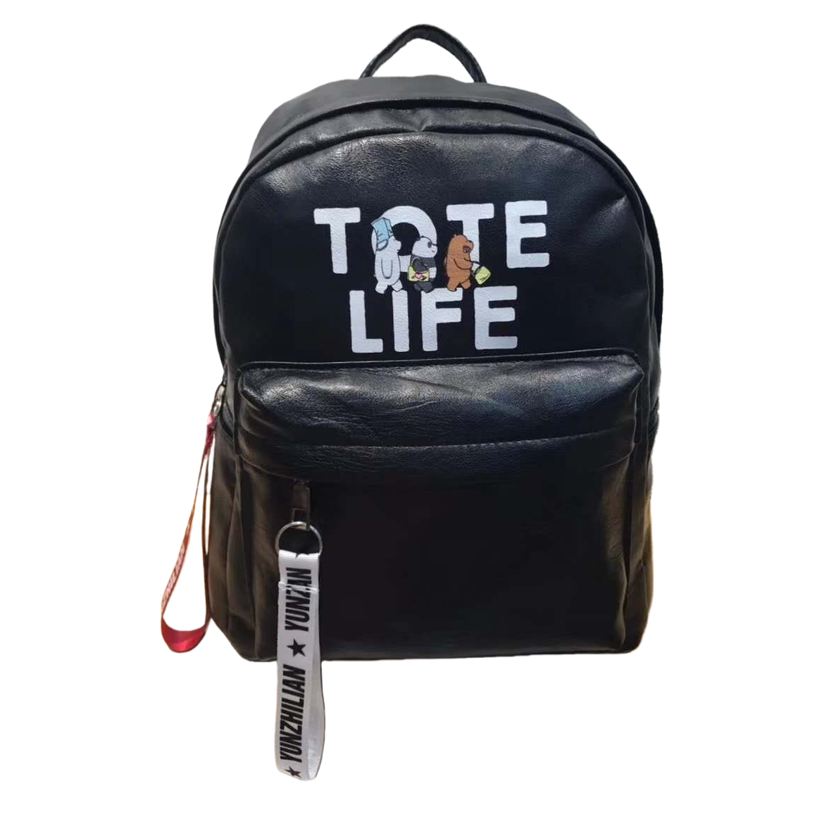 Черный тоте лайф мультяшный медведь с двумя плечами Item Picture