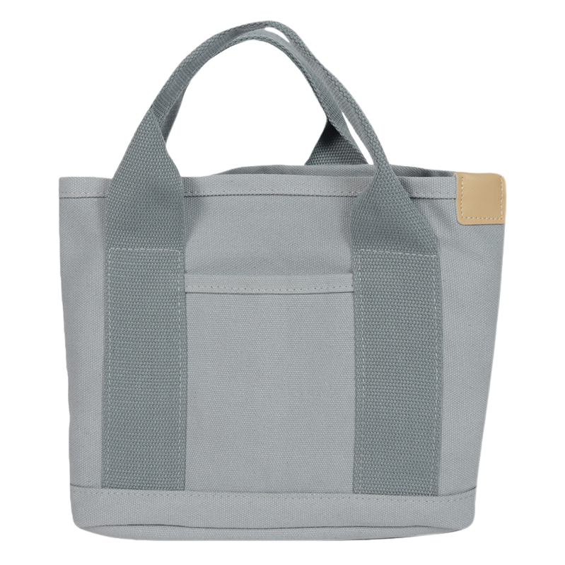 The thickened grey canvas handbag is wear-resistant and practical for daily commuting and business trips for storage Item Picture