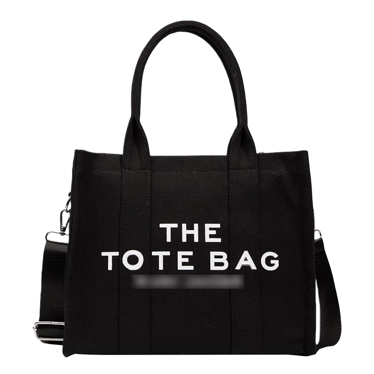 Black tote bag, large-capacity commuter hand and shoulder bag, fashionable and versatile for women Item Picture