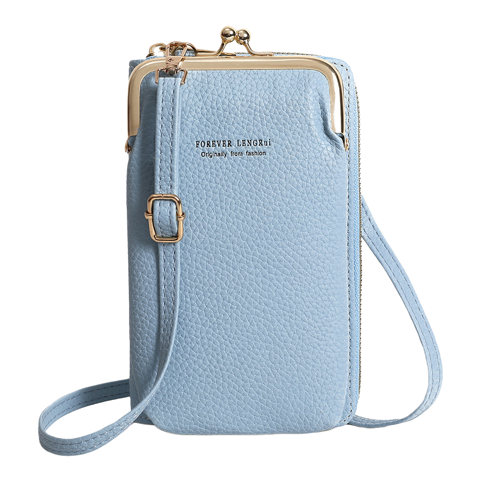 The light blue textured mobile phone case is a fashionable, simple, scratch-resistant and wear-resistant portable model Item Picture