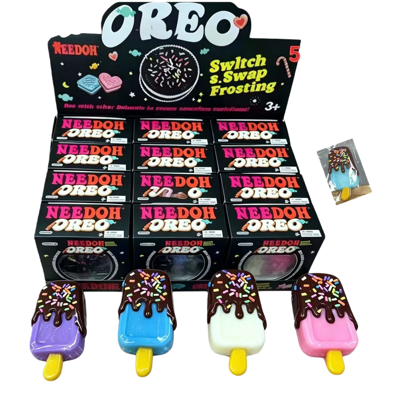 Colorful ice cream Oreo toy set, children's educational and fun snacks, creative and stress-relieving Item Picture