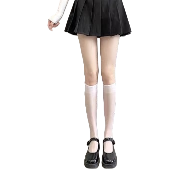 White calf socks, comfortable and elastic leg shaping socks, spring and summer thin, breathable, pure cotton Item Picture