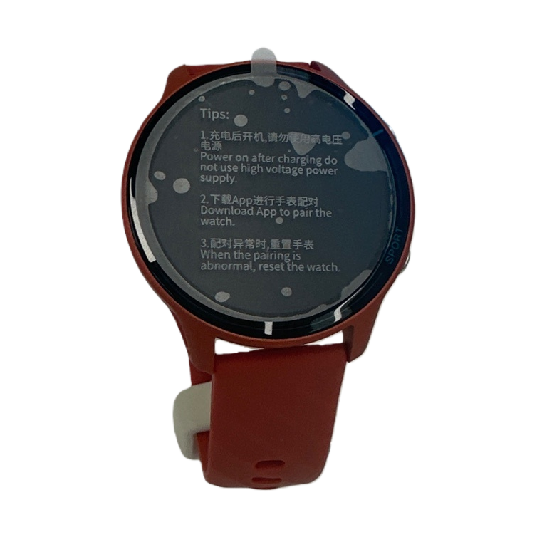 Red smartwatch for men, heart rate monitoring during exercise, waterproof Bluetooth call Item Picture