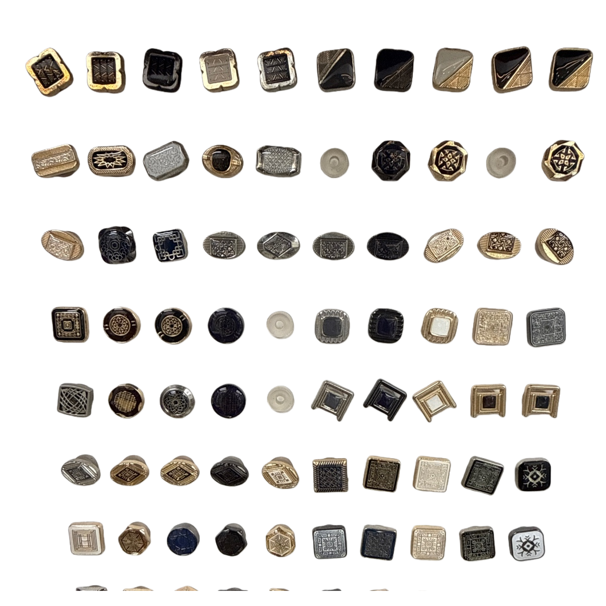 رفوف لعرض الأزرار المصنوعة من الذهب الأسود مع الألوان Item Picture