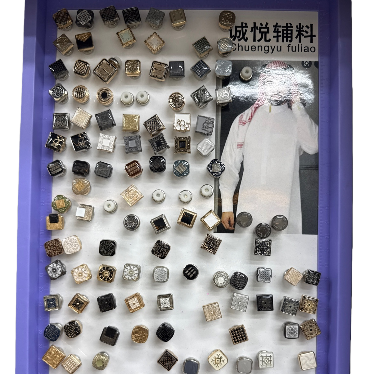 White display boards with button sample display stands and clothing accessory display tools Item Picture