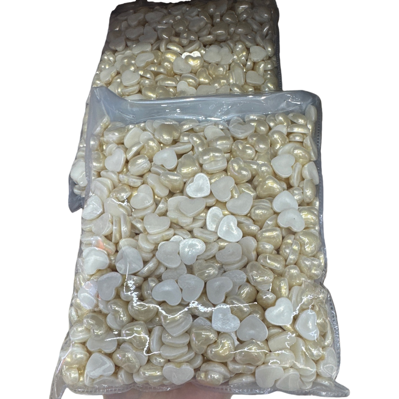 ABS仿珍珠饰品配件半圆珍珠白底实物图