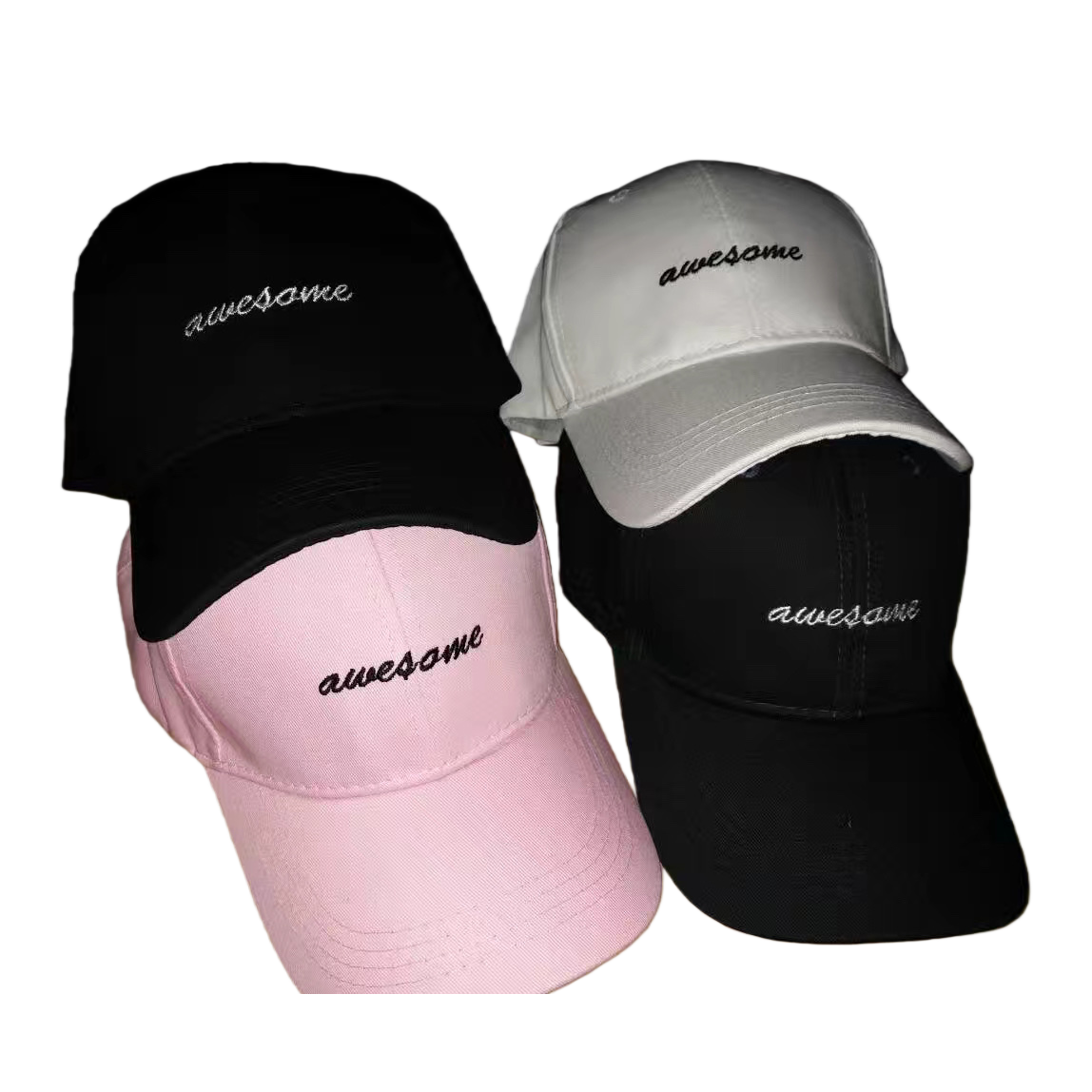 وقبعات البايسبول ذات اللون الوردي والأبيض ذات اللون المزدوج Item Picture
