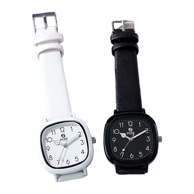عرض لوحة مفاتيح ساعة بيضاء مع ساعة سوداء Item Picture