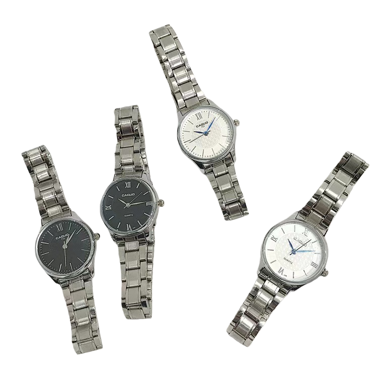 The silver metal strap watch set is compatible with multiple brand watches and is universal and adjustable Item Picture
