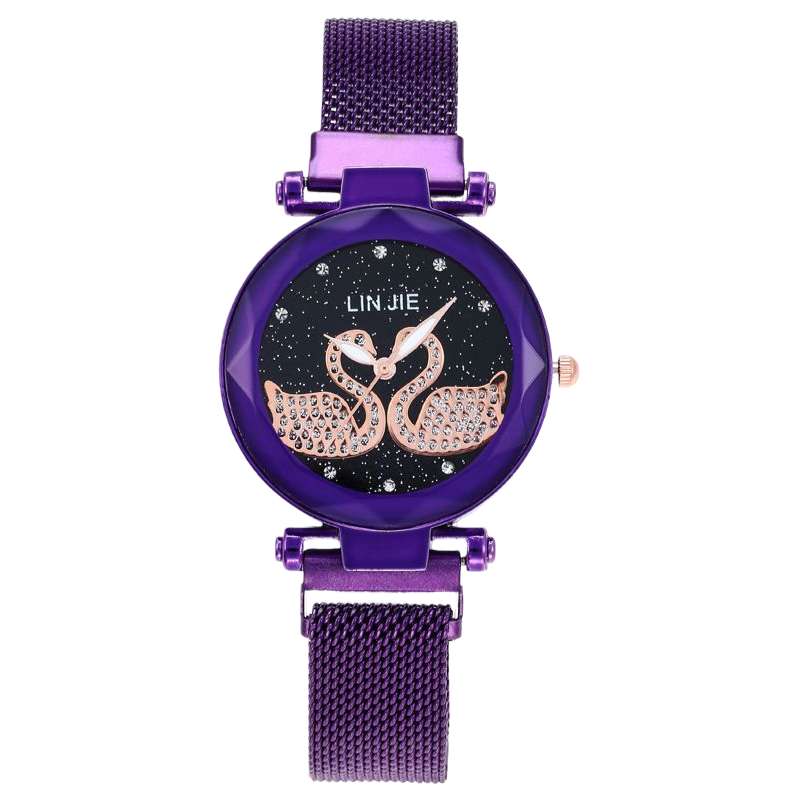 ساعة ساعة مزخرفة بأغطية معدنية ذات شكل شبكي من البجع Item Picture