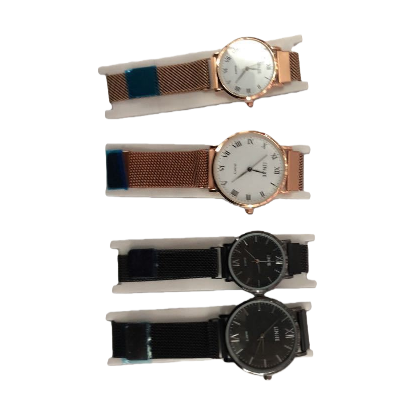 Four metal strap watches, unisex stainless steel wristwatches, fashionable, business and casual Item Picture