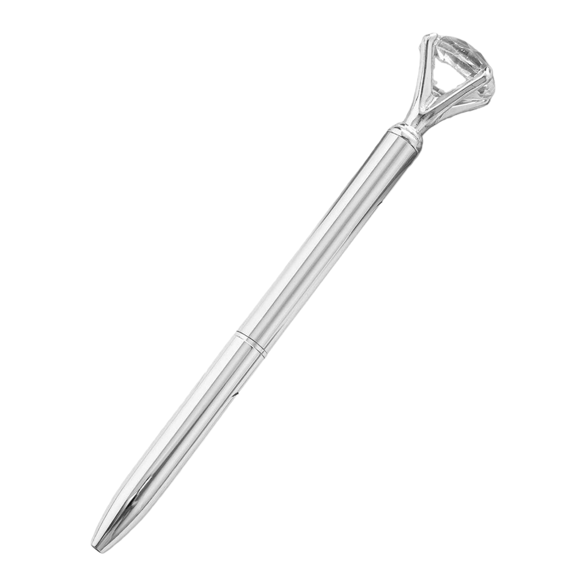 银色钻石笔身钢笔 金属质感书写流畅商务办公用 Item Picture