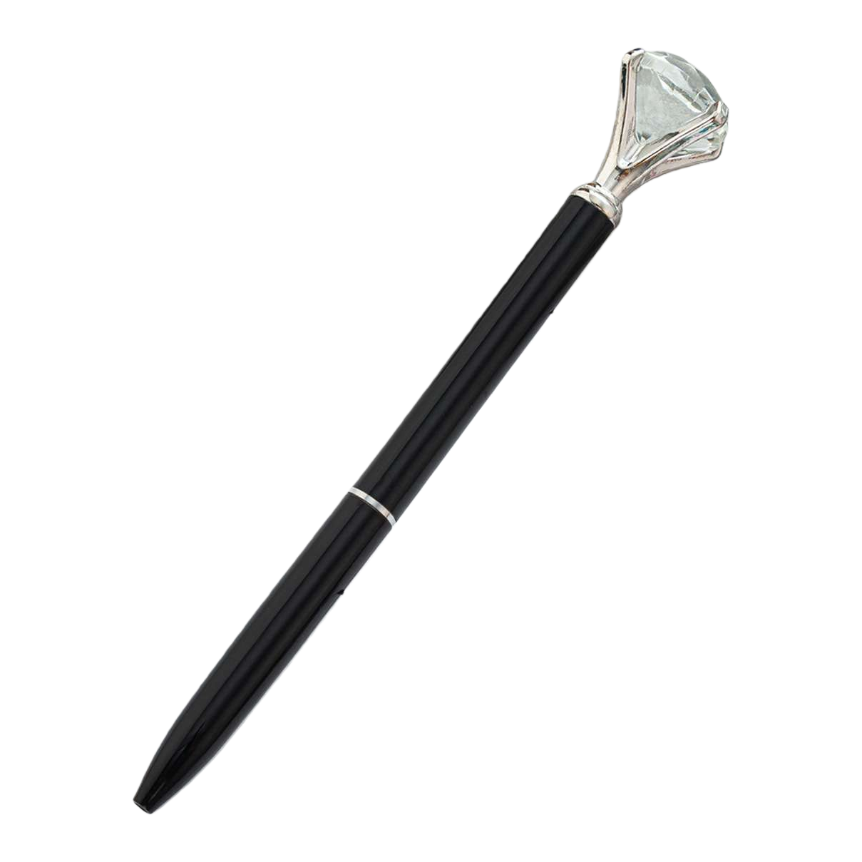 黑色镶钻笔身签字笔 金属质感商务办公书写流畅 Item Picture