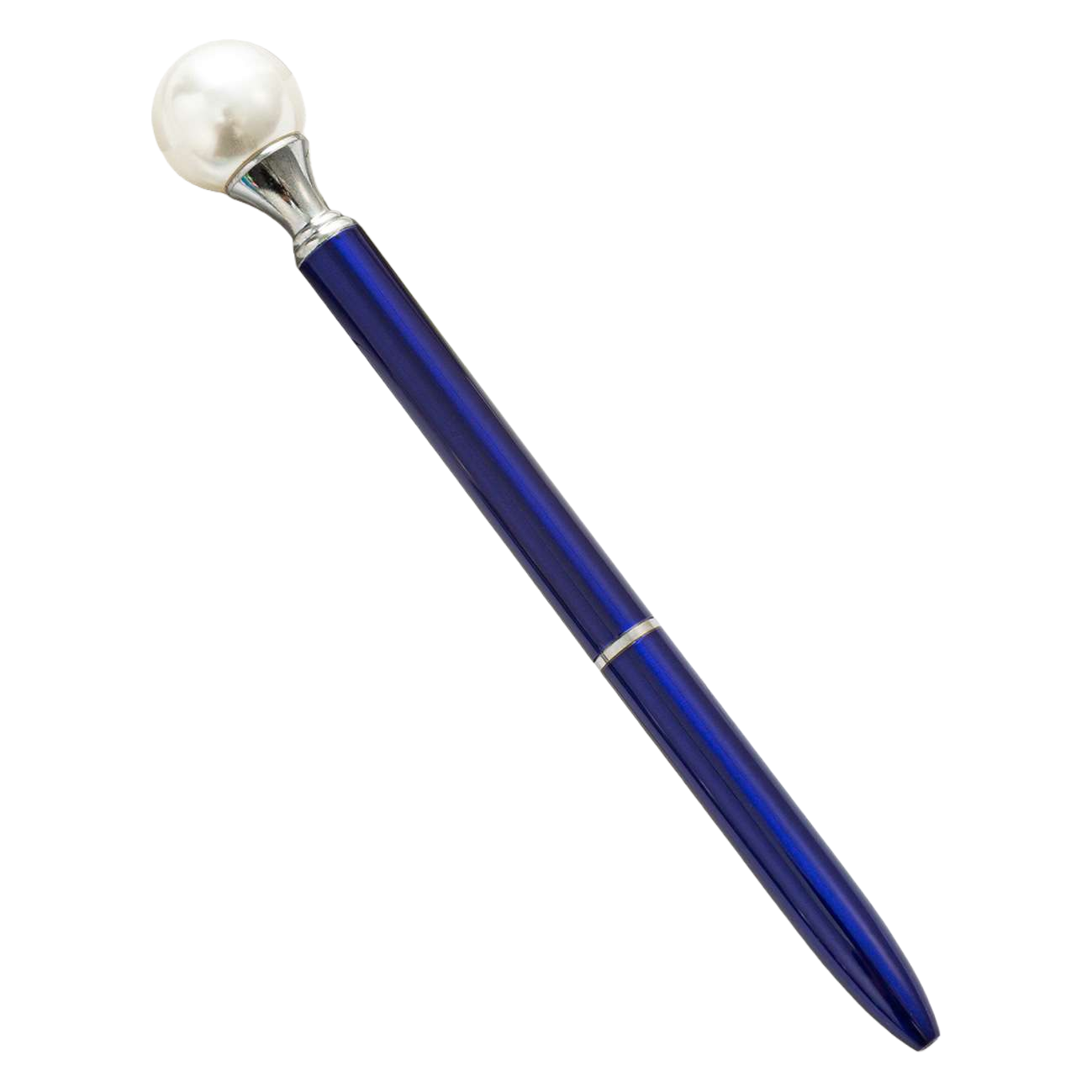 Blue pen body with pearl cap, smooth and exquisite writing, office stationery Item Picture