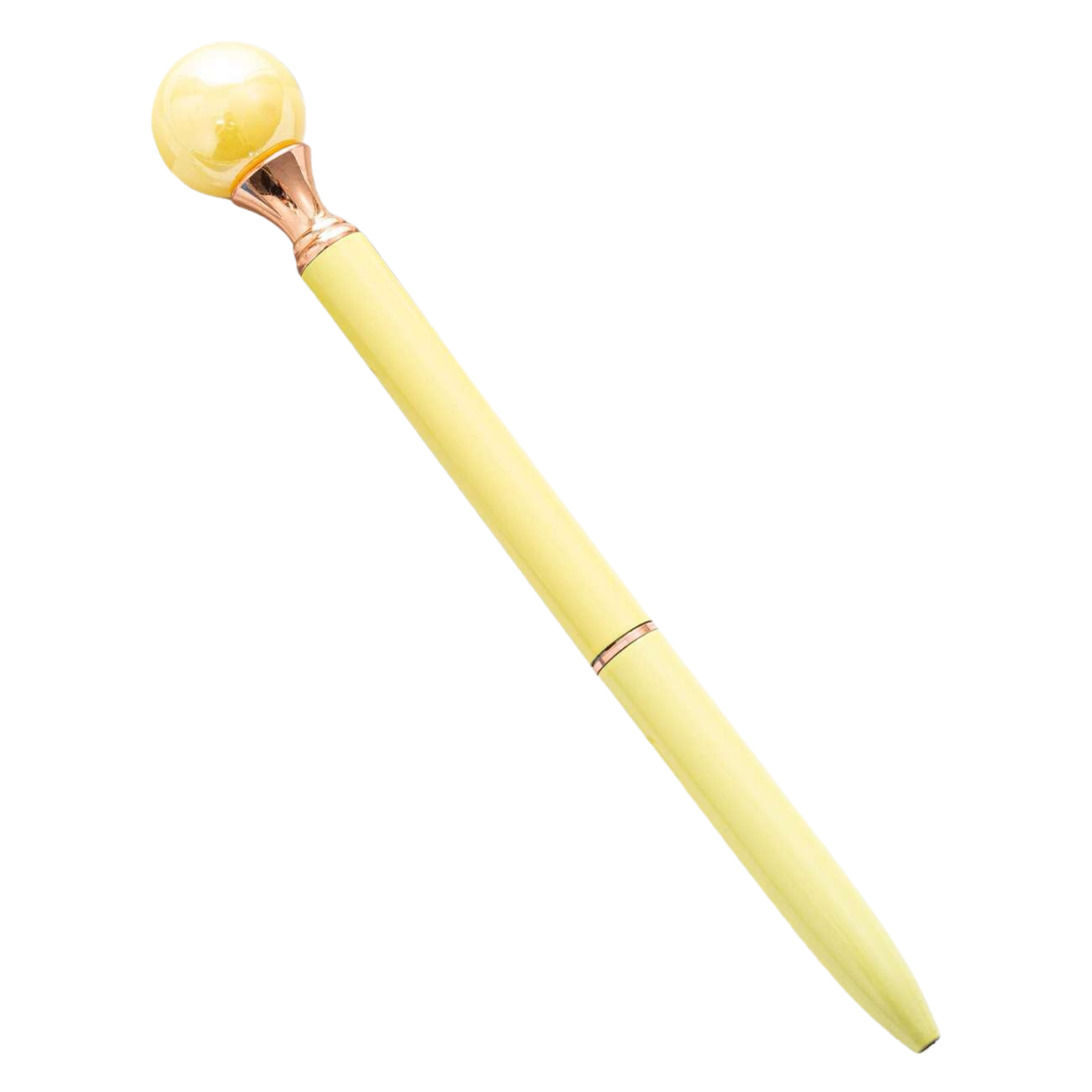 Жёлтая ручка с золотым сферическим пером Item Picture