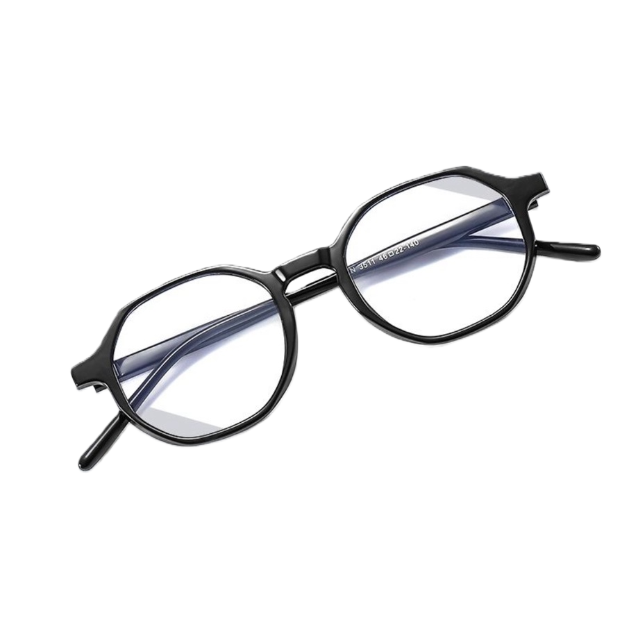 نظارات أزياء سوداء، نظارات خفيفة وخفيفة ومريحة للرجال والنساء Item Picture