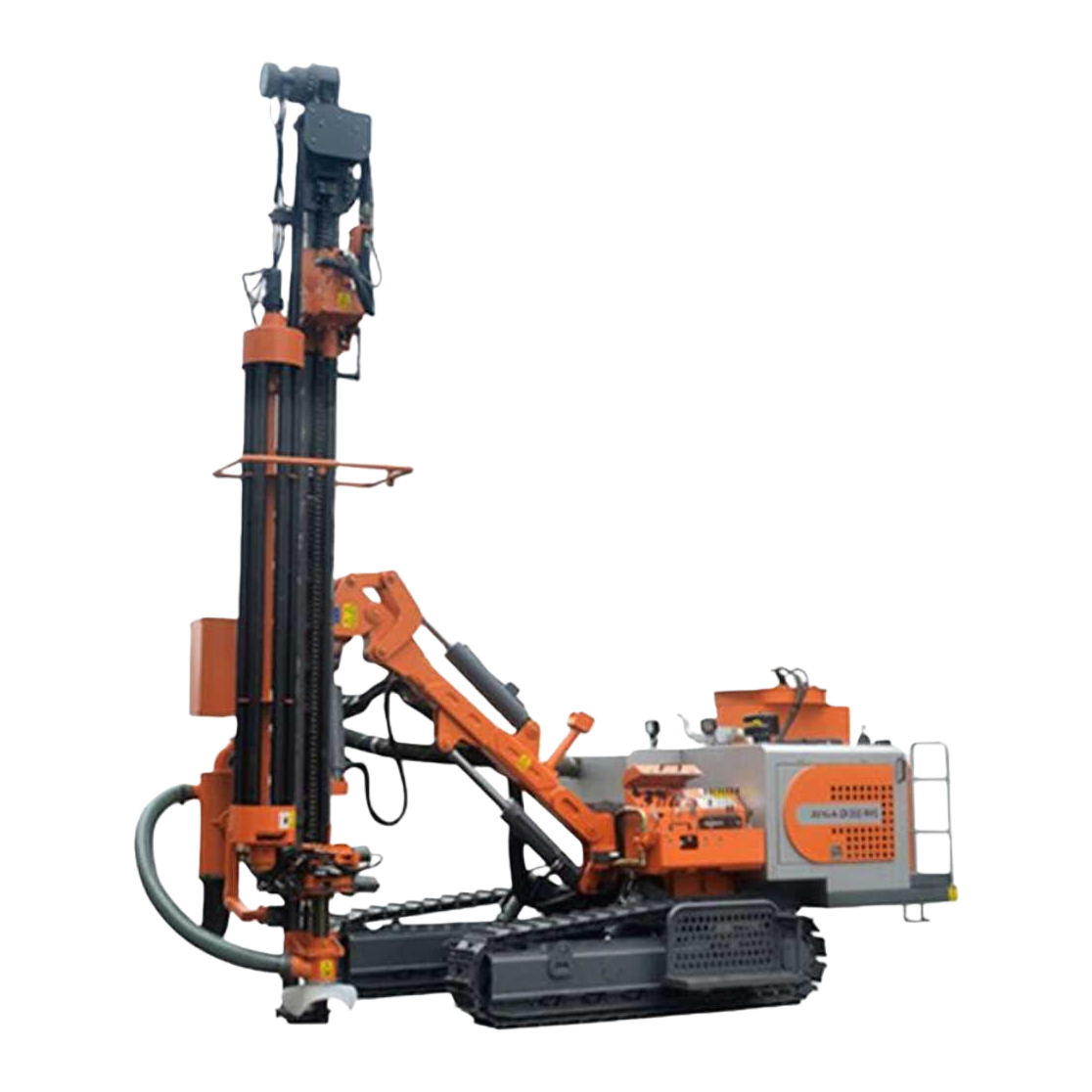 The orange crawler drilling rig is a mobile drilling machine for engineering operations Item Picture