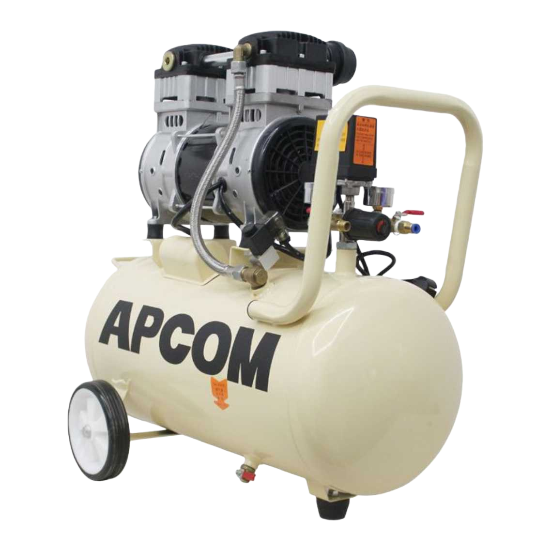 Beige air compressor, household silent oil-free small air pump Item Picture
