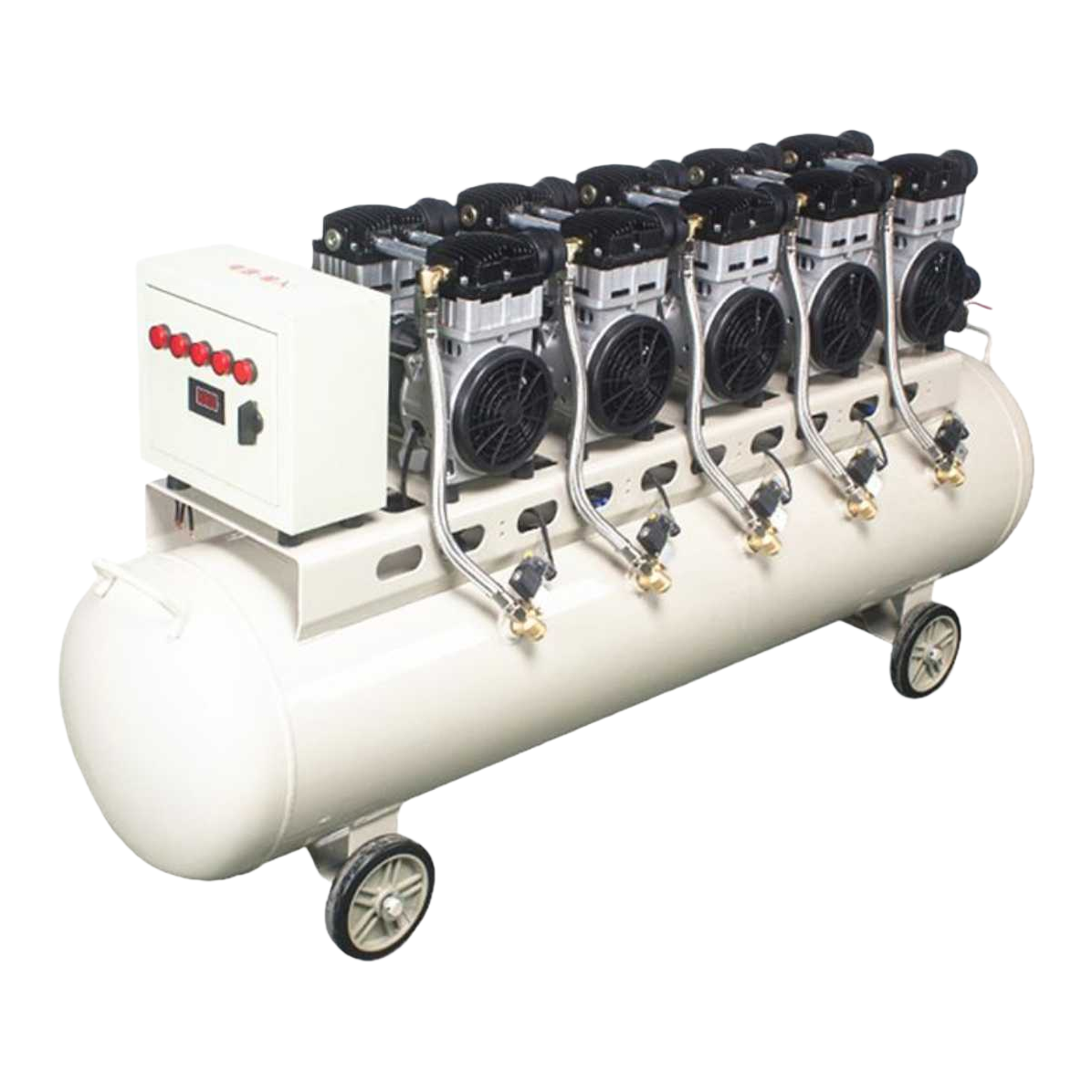 White air compressor, household silent oil-free small 220V industrial grade air pump Item Picture