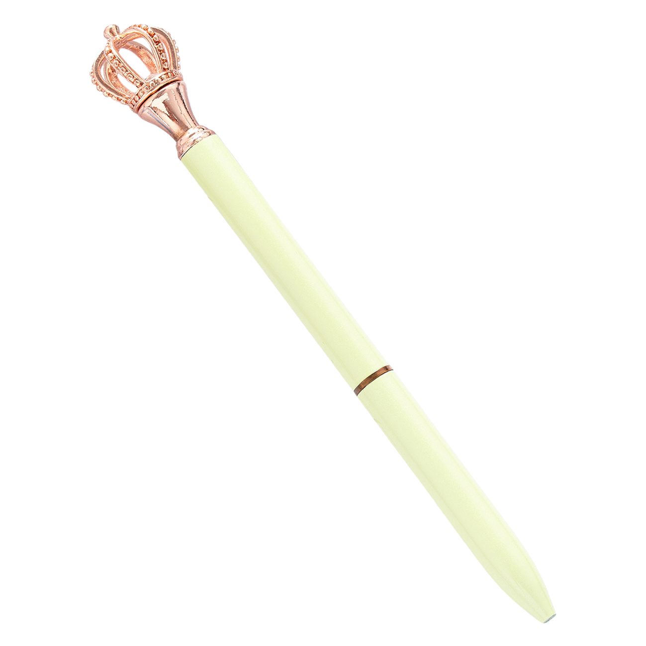 وقلم التوقيع على القلم الأخضر ذو اللون الأصفر الفاتح المزخرف Item Picture