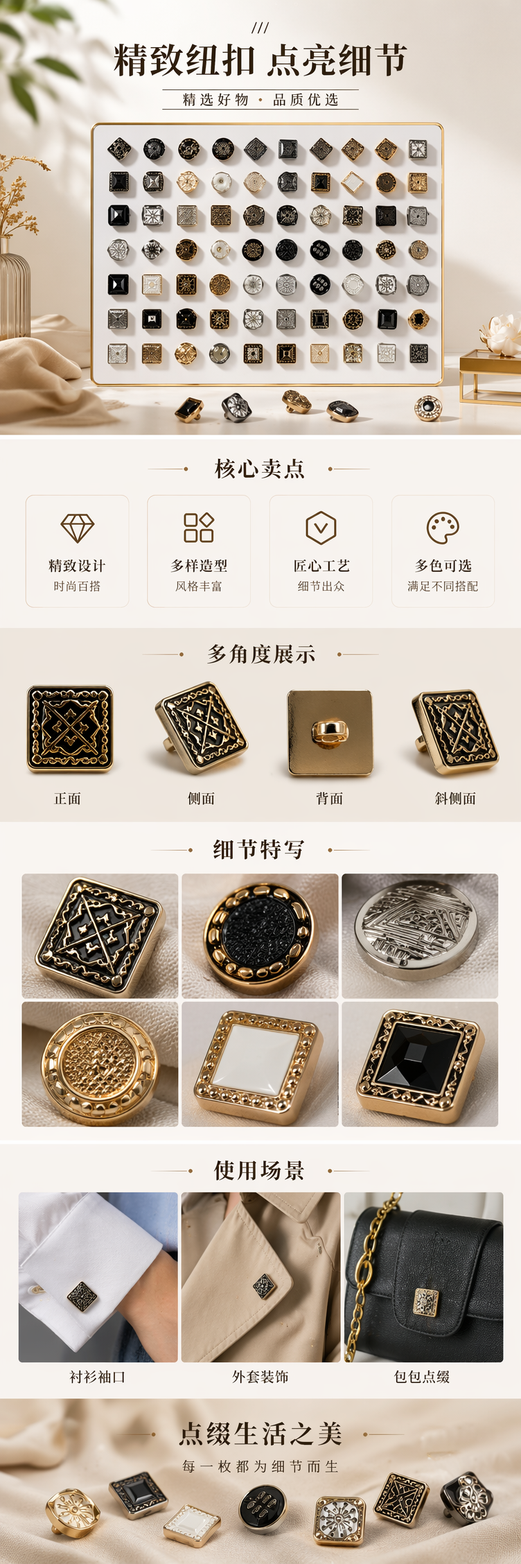 白色展板配纽扣样品展示架服装辅料陈列工具 pic 1