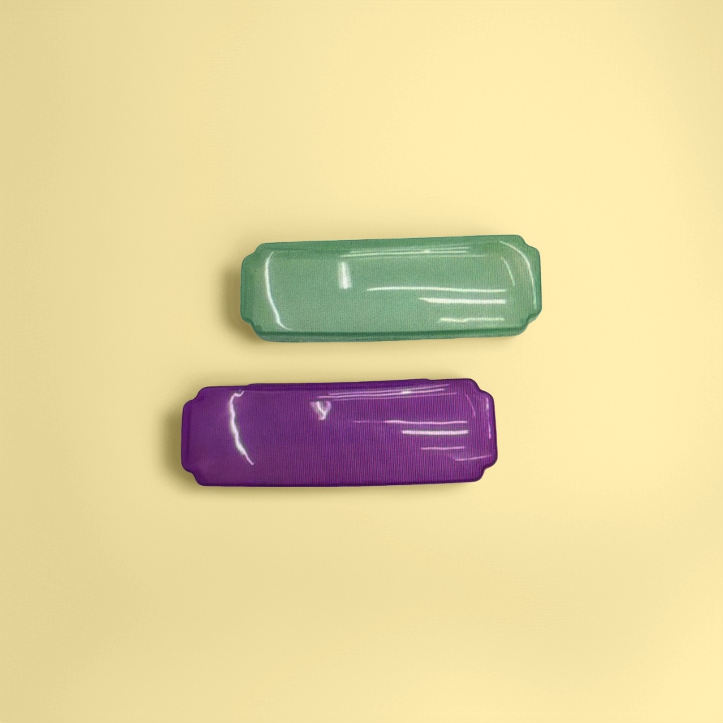 Green and purple plastic storage box, home organizing box, desktop storage container