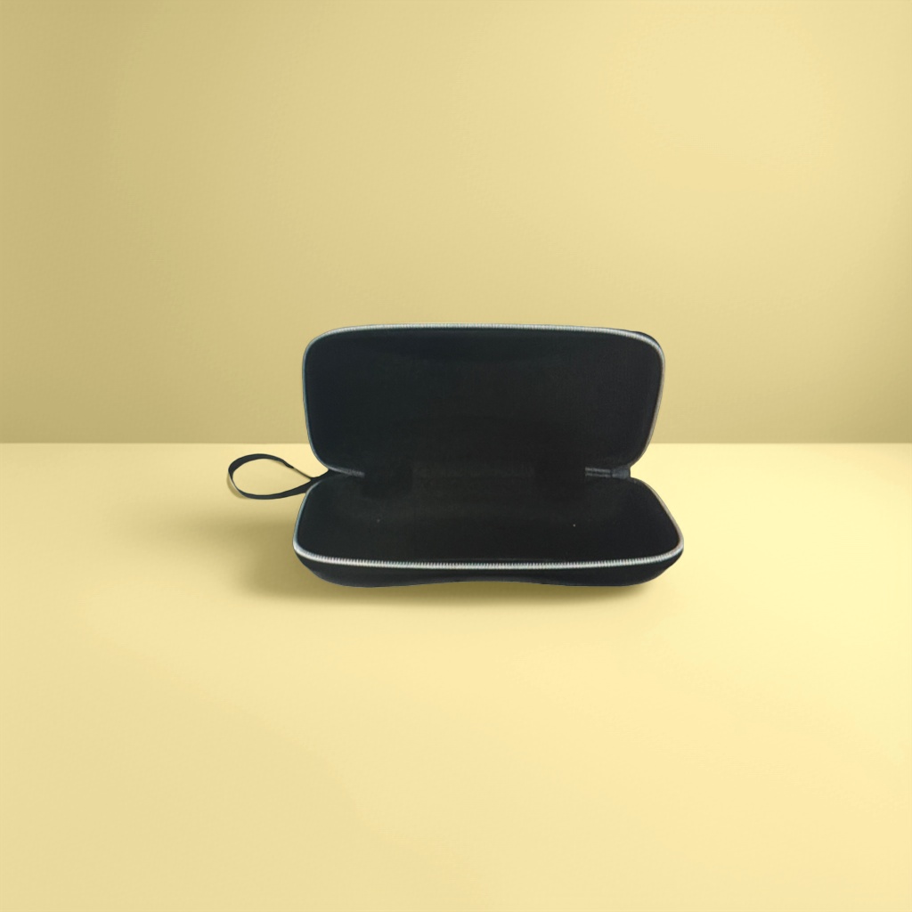 Black glasses case, simple and portable, scratch-resistant soft shell storage box Application Scenario