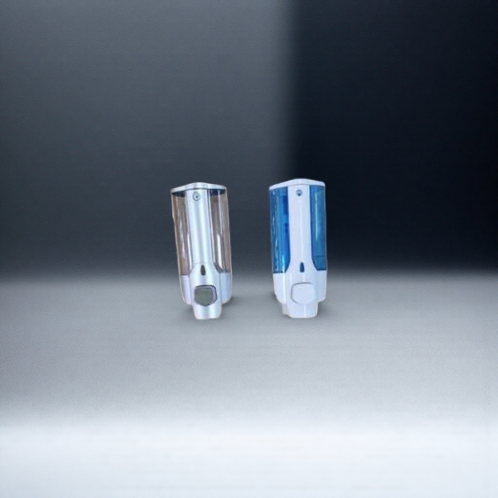 白色蓝色壁挂式皂液器简约浴室洗手液 dispenser图