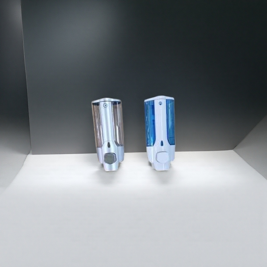 白色和蓝色壁挂式皂液器产品图