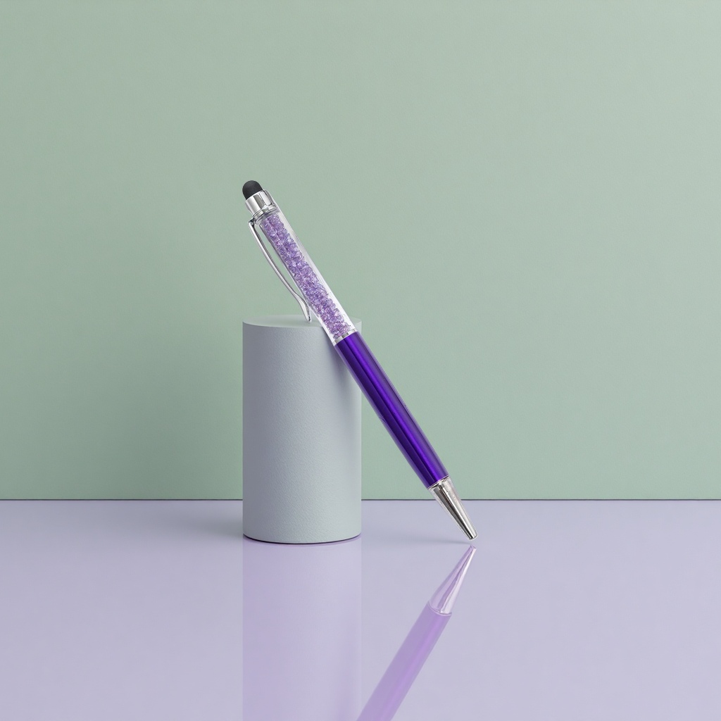 Purple crystal pen, a natural purple crystal decorative office writing product Specification image