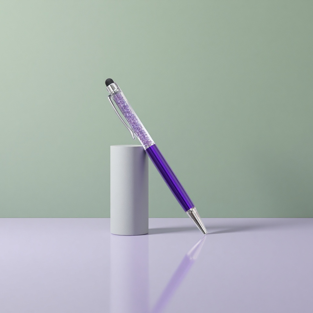 Purple crystal pen, a natural purple crystal decorative office writing product details Picture
