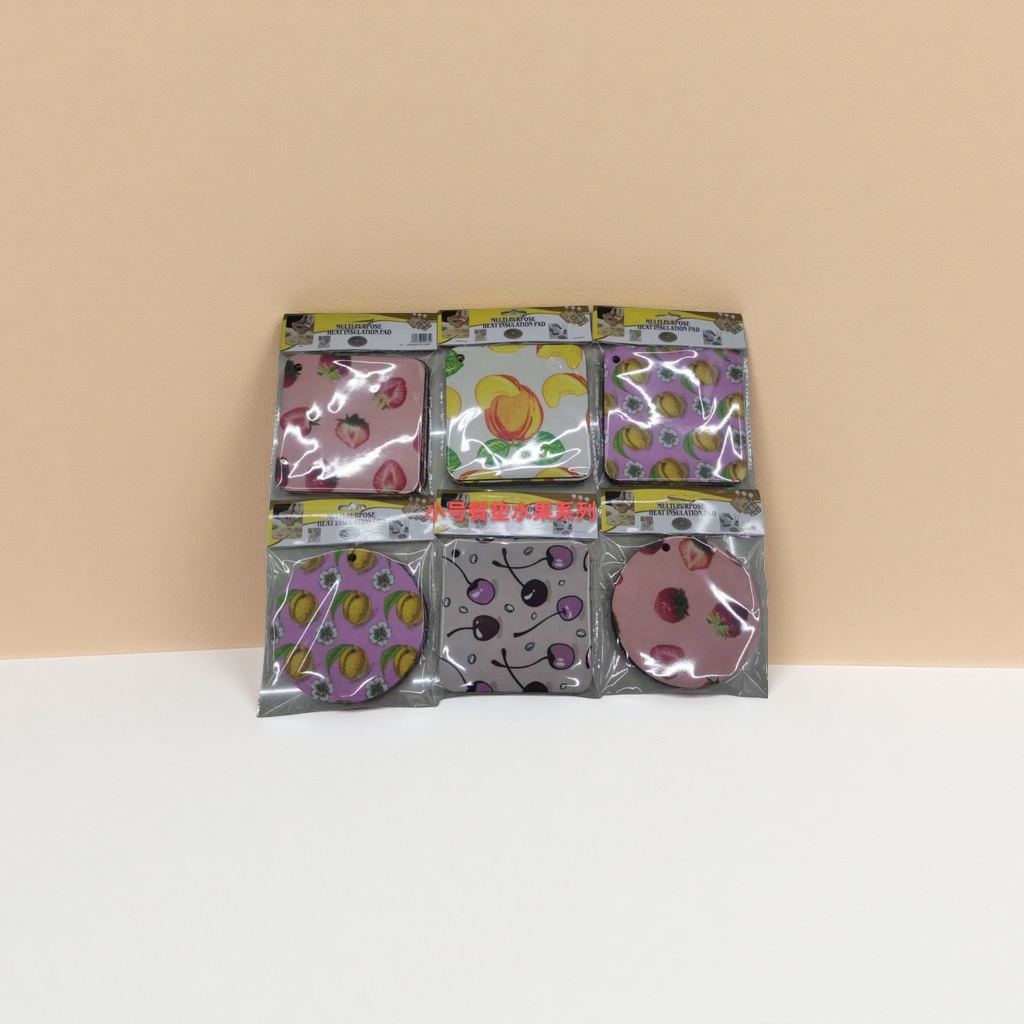 Colorful fruit-patterned silicone heat insulation pads, heat-resistant table MATS, kitchenware