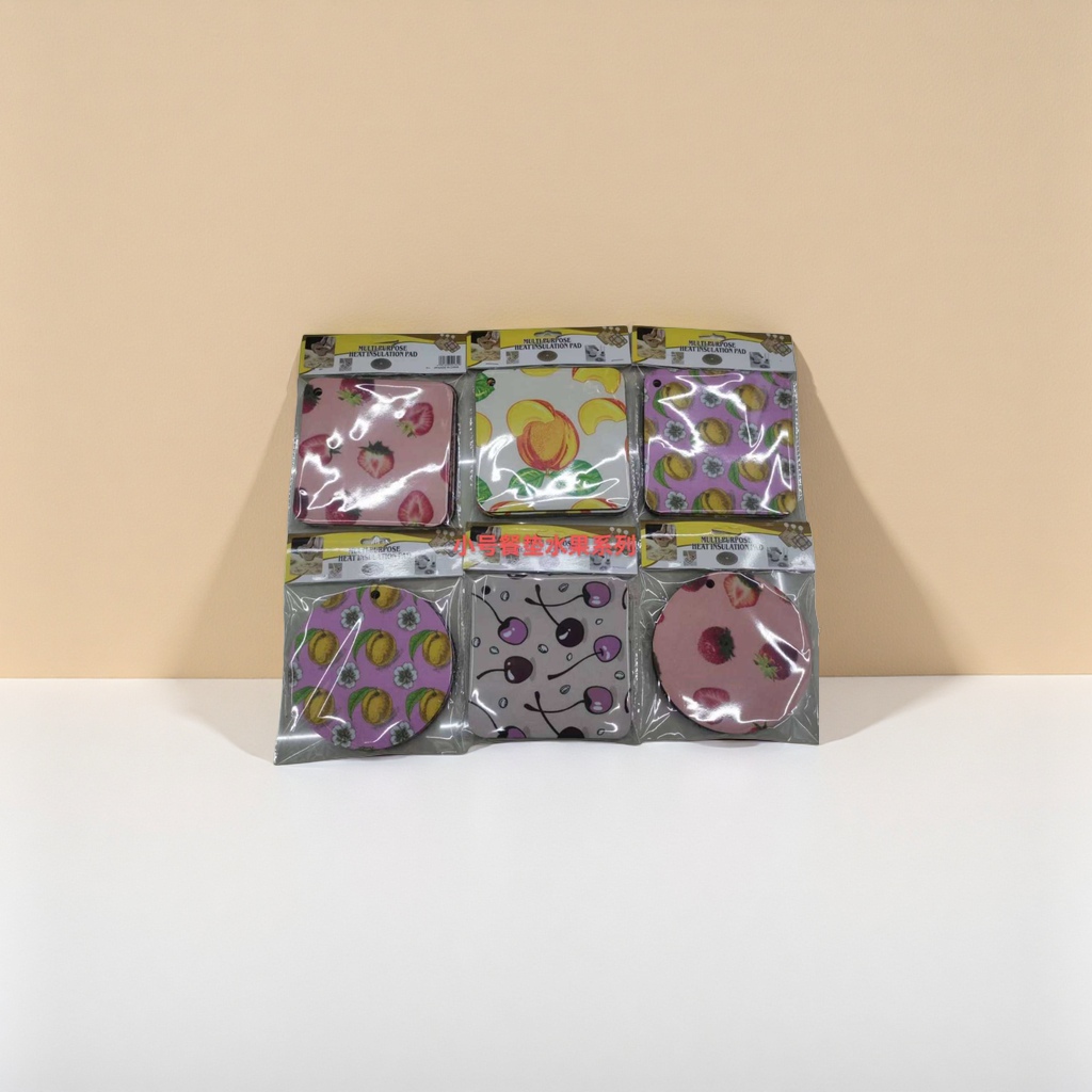 Colorful fruit-patterned silicone heat insulation pads, heat-resistant table MATS, kitchenware details Picture