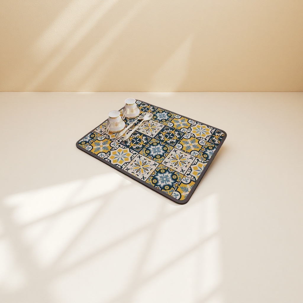 Colorful tile patterned kitchen anti-slip mat Specification image