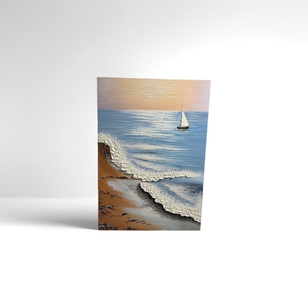 油画帆船海景画装饰画客厅挂画卧室艺术画布面帆布画