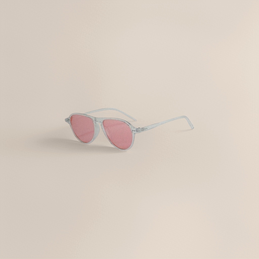 Transparent frame pink lens sunglasses for women, fashionable UV protection sunglasses Application Scenario
