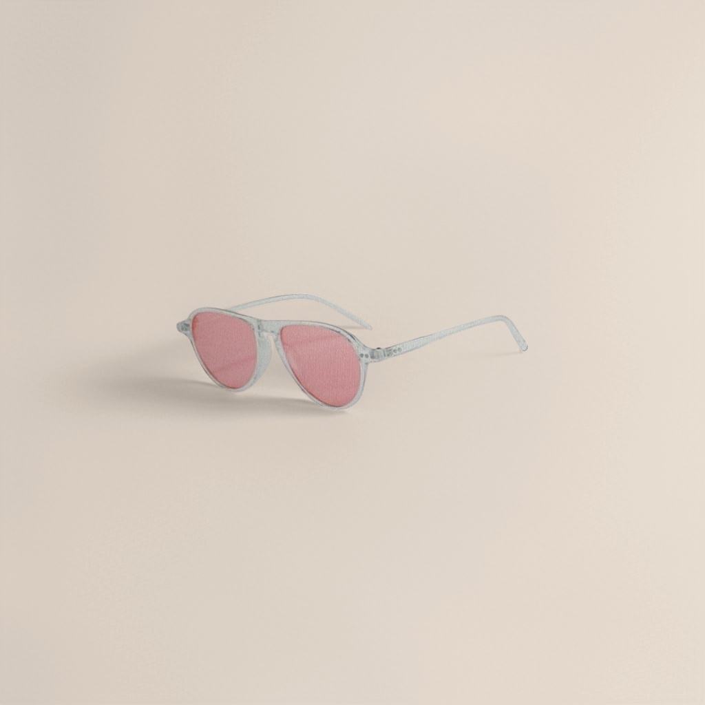 Transparent frame pink lens sunglasses for women, fashionable UV protection sunglasses Specification image