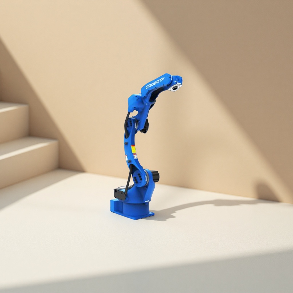 Blue robotic arm model toy, movable joint assembly, educational for children and teenagers Application Scenario