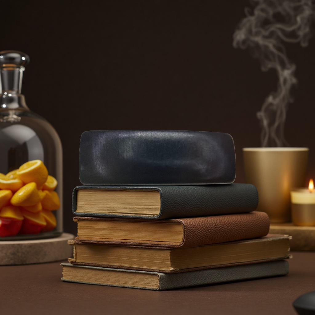 Black long strip-shaped glasses case Application Scenario