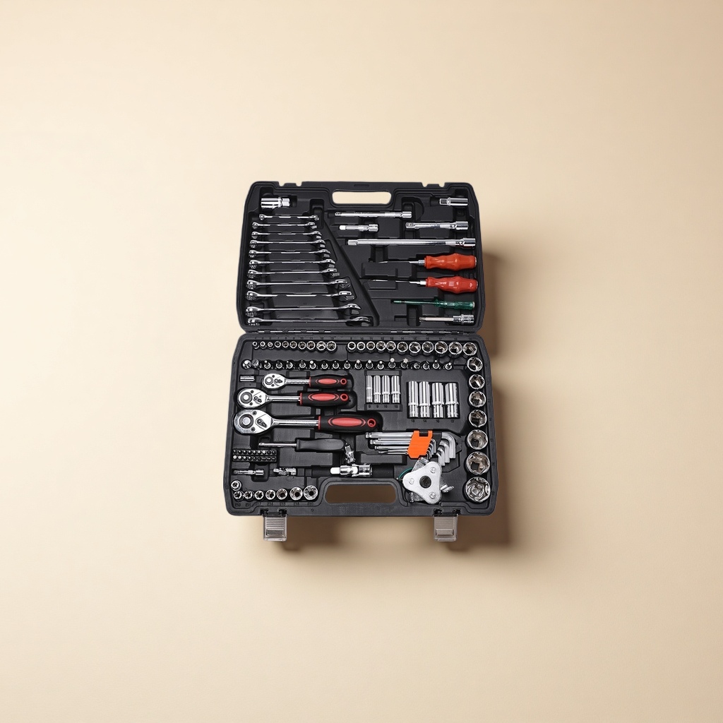 تحتوي مجموعة الأدوات السوداء على محمولة عملية متعددة الأدوات المعدنية Specification image