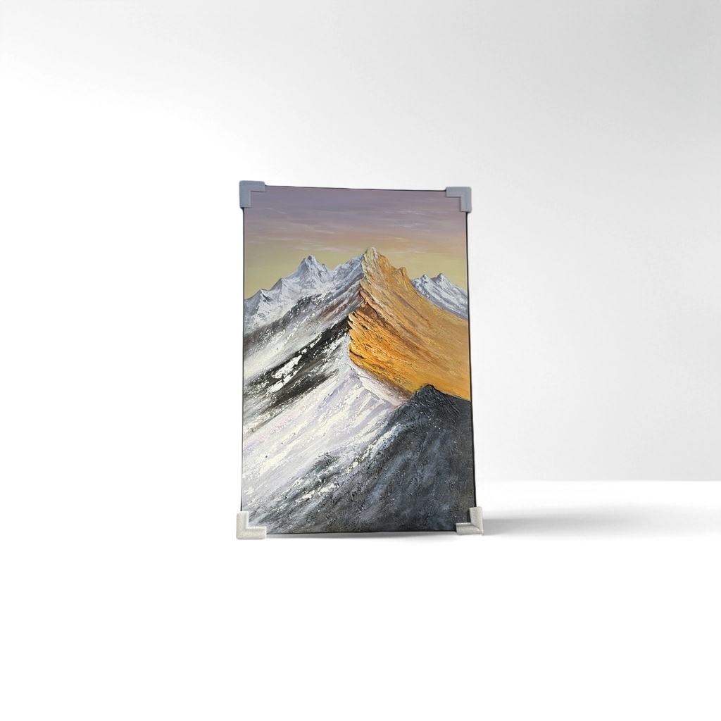 雪山油画画作客厅装饰挂画北欧简约抽象风景艺术壁画