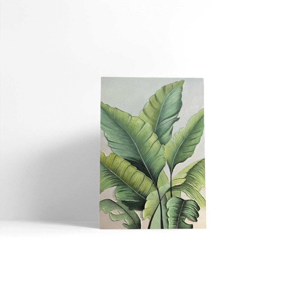 绿色植物叶片画作装饰画客厅卧室挂画天然叶脉艺术