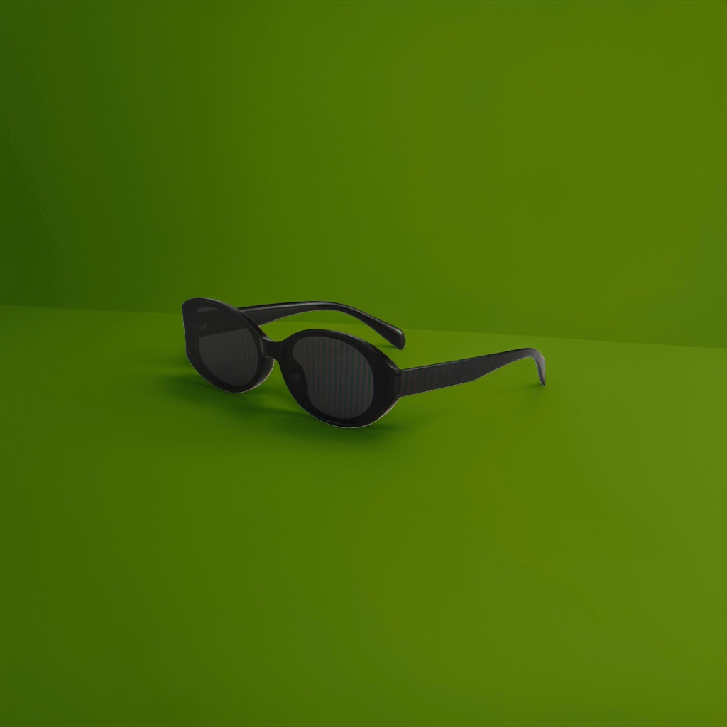Black oval sunglasses for fashionable sun protection and polarized light, suitable for both men and women Specification image
