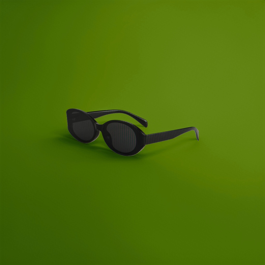 Black oval sunglasses for fashionable sun protection and polarized light, suitable for both men and women details Picture